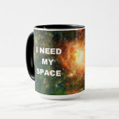 Mug J'ai besoin de mon espace - orange (Devant gauche)