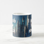 Mug "J'ai besoin de mon espace" Scène Spatiale Sci-Fi (Centre)