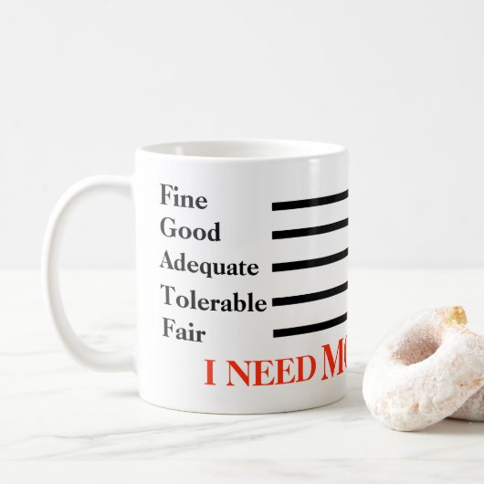 Mug J'AI BESOIN DE PLUS DE Café (Avec donut)