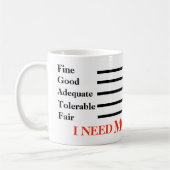 Mug J'AI BESOIN DE PLUS DE Café (Gauche)