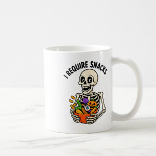 Mug J'Ai Besoin De Snacks Drôle Squelette Halloween Mè