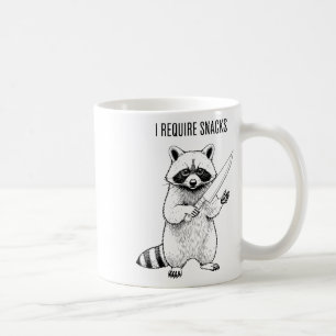 Mug J'Ai Besoin De Snacks Raccoon Drôle Halloween Retr