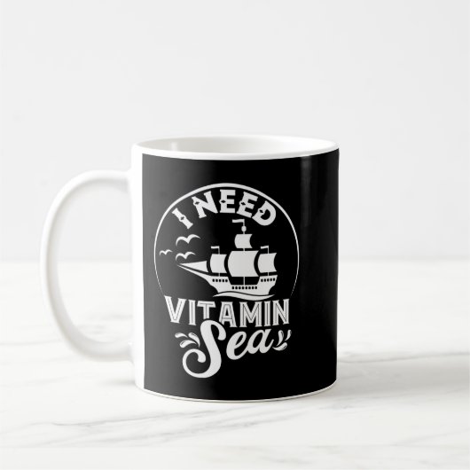 Mug J'ai besoin de vitamine mer (Gauche)