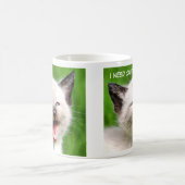 Mug J'AI BESOIN du chaton effrayant siamois drôle de (Centre)