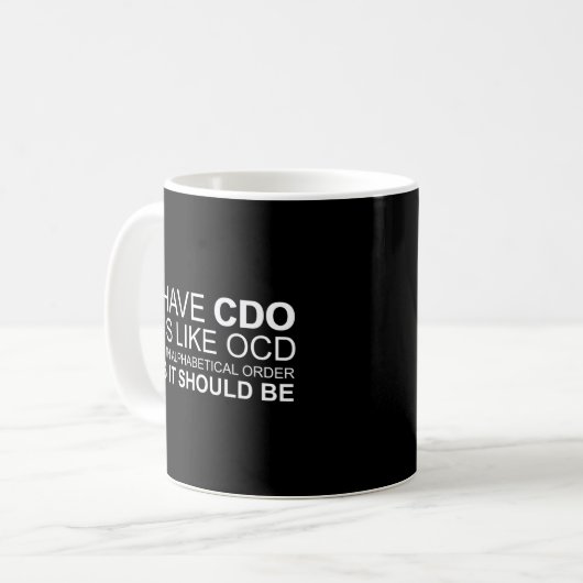Mug J'Ai Cdo C'Est Comme Ocd Ocd (Devant gauche)