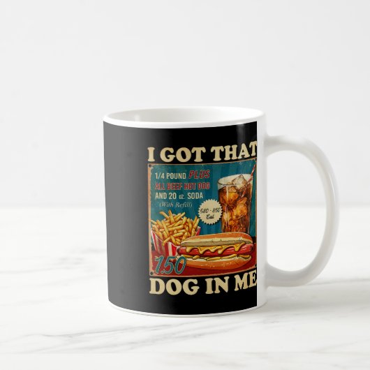 Mug J'Ai Ce Chien En Moi Drôle Hotdogs Combo 4 juillet (Droite)