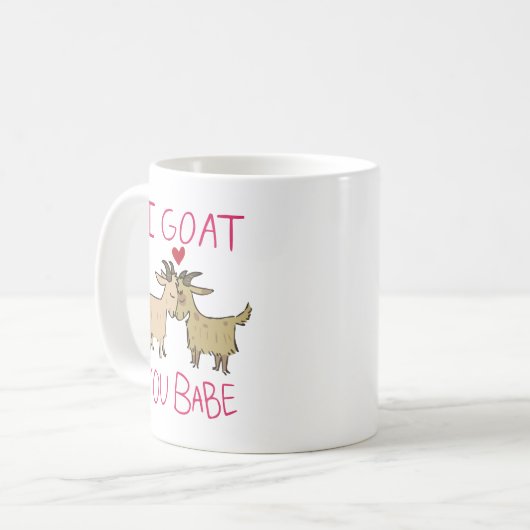 Mug J'Ai (Chèvre) Vous Babe, Citation De Chèvre Mignon (Devant gauche)