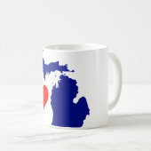 Mug J'ai coeur le Great Lake State (Devant droit)