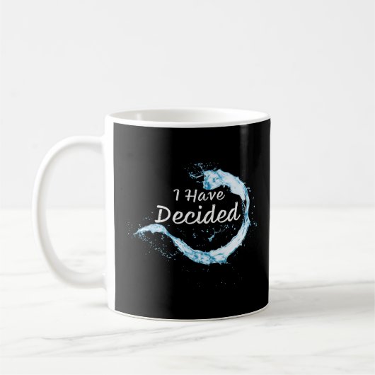 Mug J'ai décidé foi chrétienne Eau Baptême Graphique (Gauche)