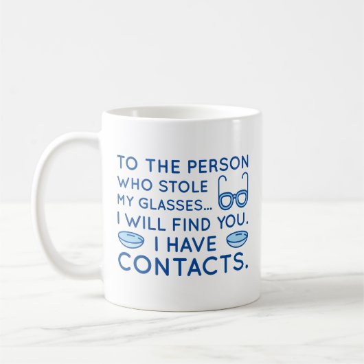 Mug J'ai des contacts (Gauche)
