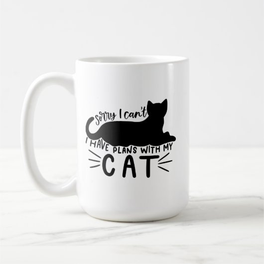 Mug J'ai des plans avec mon chat (Gauche)