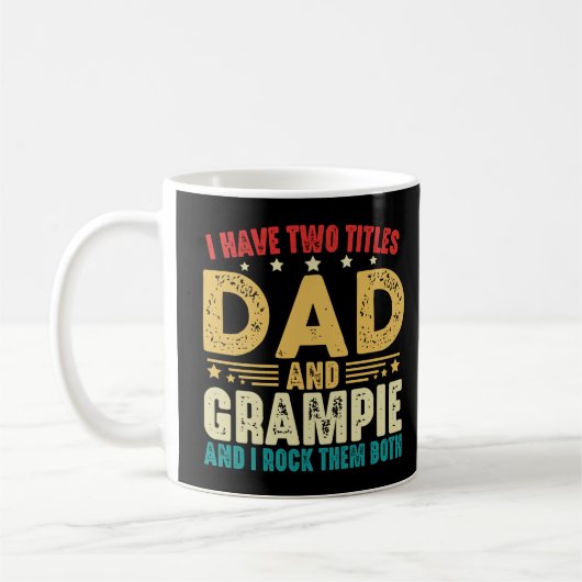 Mug J'Ai Deux Titres Papa Et Grampie Fête des pères (Gauche)
