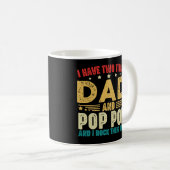 Mug J'Ai Deux Titres Papa Et Pop Pop Fête des pères (Devant droit)