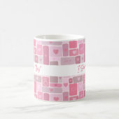 Mug J'ai dit oui écriture moderne rose engagement (Centre)