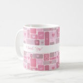Mug J'ai dit oui écriture moderne rose engagement (Devant gauche)