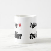 Mug J'ai donné mon coeur à un soldat en noir texte (Centre)