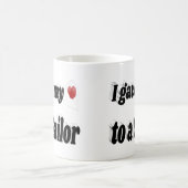 Mug J'ai donné mon coeur à un voilier texte noir (Centre)