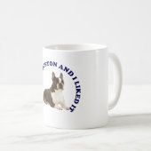 Mug J'ai embrassé un Boston Terrier (Devant droit)
