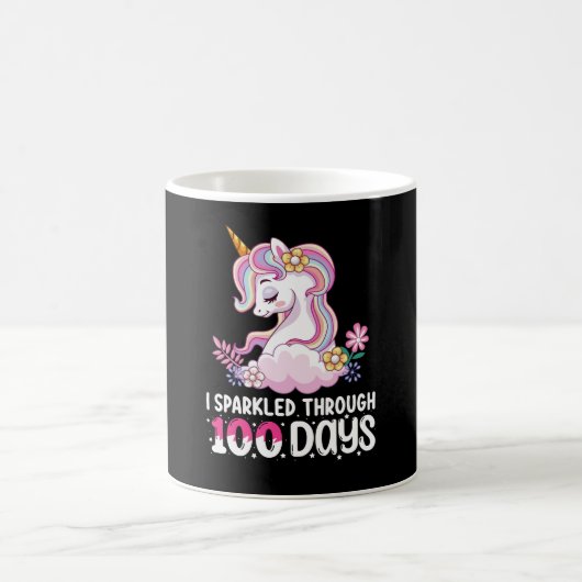 Mug J'ai étincelé pendant 100 jours de l'école Unicorn (Centre)