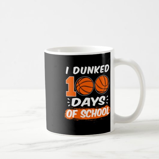 Mug J'Ai Fait 100 Jours De Basketball Scolaire (Droite)