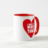Mug J'AI FAIT UN COEUR D'Amour SOUHAITABLE (Devant droit)