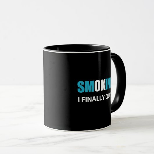Mug J'Ai Finalement Quitté - Arrêté de fumer Récompens (Devant droit)