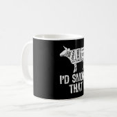 Mug J'Ai Fumé Que Vache BBQ Fumer Grillation Barbecue (Devant gauche)