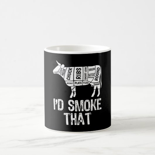 Mug J'Ai Fumé Que Vache BBQ Fumer Grillation Barbecue (Centre)
