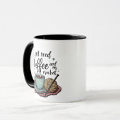 Mug J'ai juste besoin de café et de Crochet (Devant gauche)