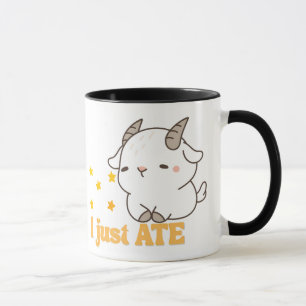 Mug J'Ai Juste Mangé" Chèvre mignonne Kawaii Starry Sn