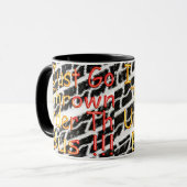 Mug J'ai juste obtenu jeté sous l'autobus (Devant gauche)