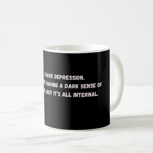 Mug J'ai la dépression_internaldarkhumour (Devant droit)