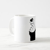Mug "J'ai le coeur mignon pour vous"Love main doigt (Devant gauche)