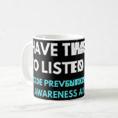 Mug J'Ai Le Temps D'Écouter La Sensibilisation À La Pr (Devant gauche)