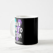 Mug J'Ai Le Temps D'Écouter La Sensibilisation À La Pr (Devant gauche)