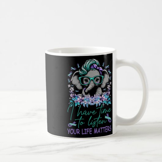 Mug J'Ai Le Temps D'Écouter Problèmes De Vie Suicide (Droite)