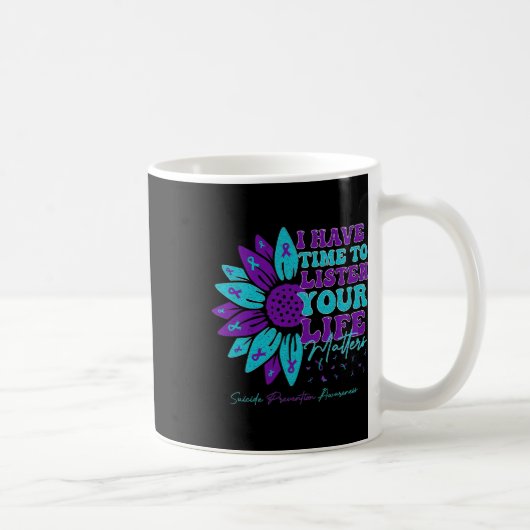 Mug J'Ai Le Temps D'Écouter Soutien Prévention Suicide (Droite)