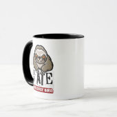 Mug J'ai mangé l'oiseau tôt. Paresse grincheuse, entai (Devant gauche)