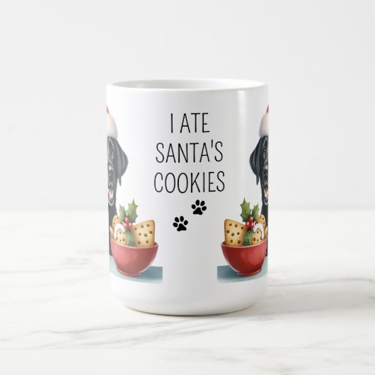 Mug J'Ai Mangé Père Noël Cookies Labrador Puppy Chien  (Centre)