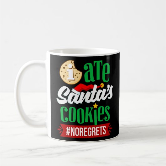 Mug J'Ai Mangé Père Noël Cookies No Regrets Funny Chri (Gauche)