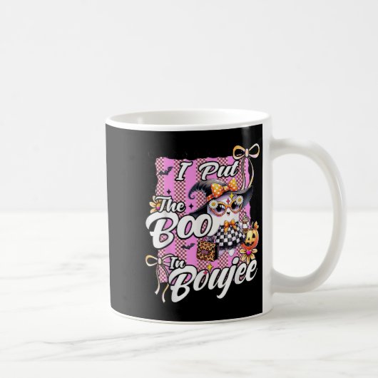 Mug J'Ai Mis Le Boo À Boujee Cute Ghost Leopard Hallow (Droite)
