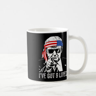 Mug J'ai neuf vies - Trump 2024 Drôle 