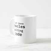 Mug J'Ai Obtenu Ces Muscles Code Écriture Drôle (Devant gauche)
