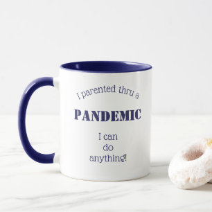 Mug J'Ai Parenté À Travers La Pandémie Bleue Blanc 