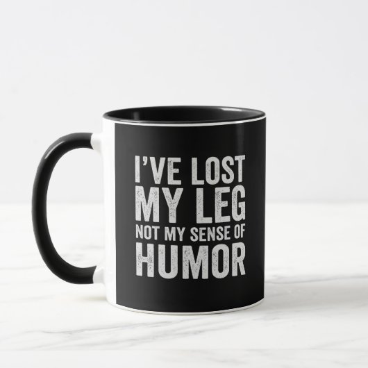 Mug J'ai perdu ma jambe, pas mon sens de l'amputation  (Gauche)