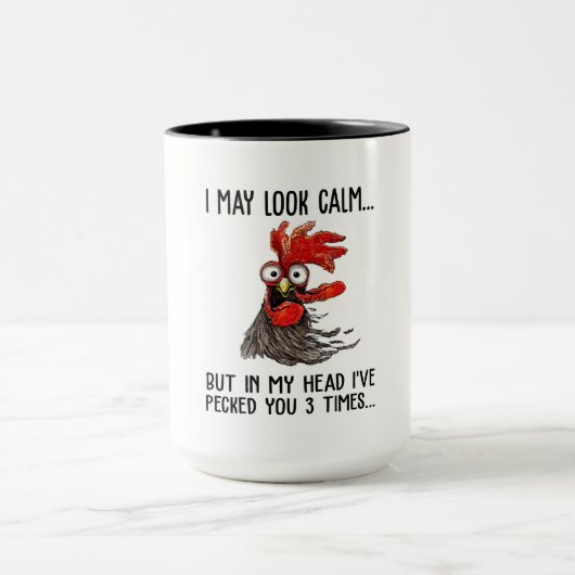 Mug J'Ai Peut-Être L'Air Calme Mais Dans Ma Tête Je T' (Centre)