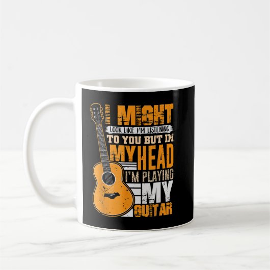 Mug J'ai peut-être l'air de vous écouter de la guitare (Gauche)