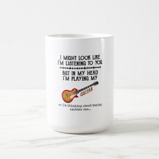 Mug J'ai peut-être l'air de vous écouter, mais dans (Centre)
