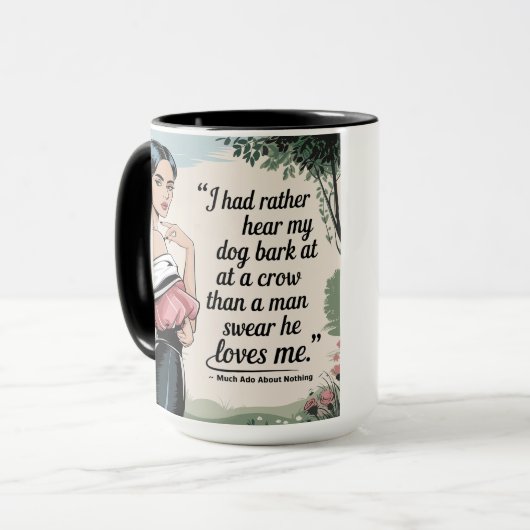 Mug J'Ai Plutôt Entendu Mon Chien : Féministe Avec (Devant gauche)