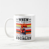 Mug J'ai presque dû socialiser drôle sarcastique (Gauche)